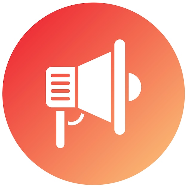 Diseño vectorial Estilo del icono del megáfono