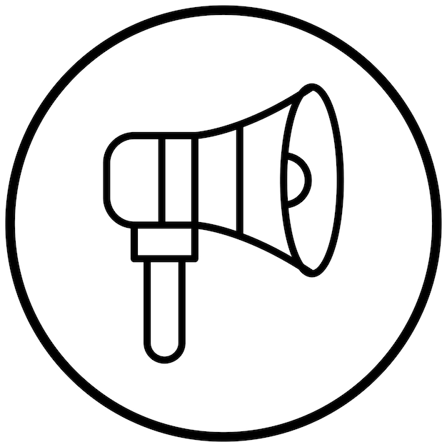 Diseño vectorial Estilo del icono del megáfono
