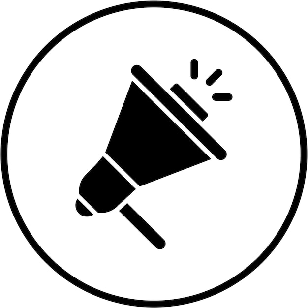 Diseño vectorial Estilo del icono del megáfono