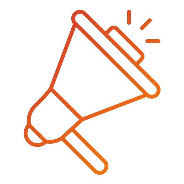 Diseño vectorial Estilo del icono del megáfono