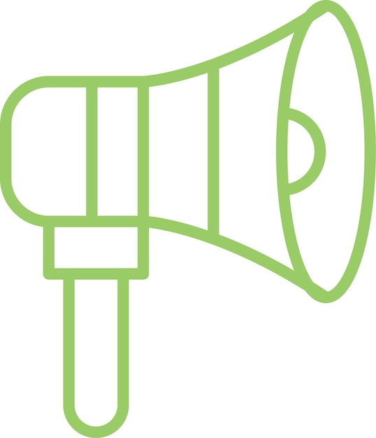 Diseño vectorial Estilo del icono del megáfono