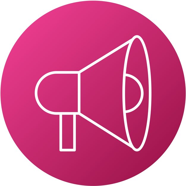 Diseño vectorial Estilo del icono del megáfono