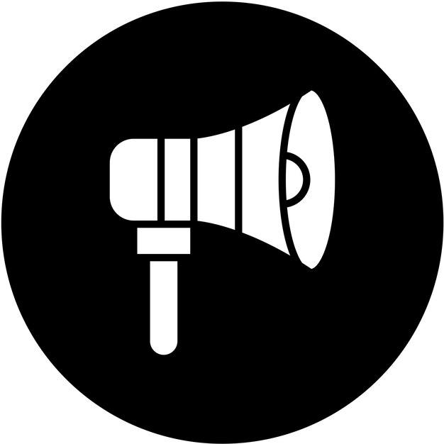 Diseño vectorial Estilo del icono del megáfono