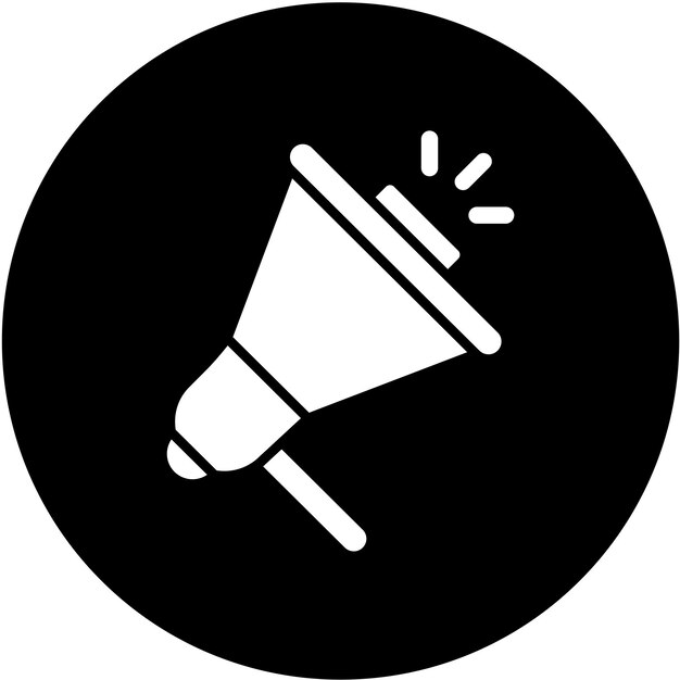 Diseño vectorial Estilo del icono del megáfono