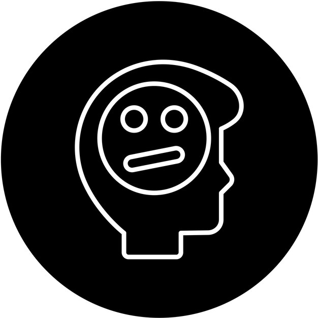 Diseño vectorial Estilo del icono Meh