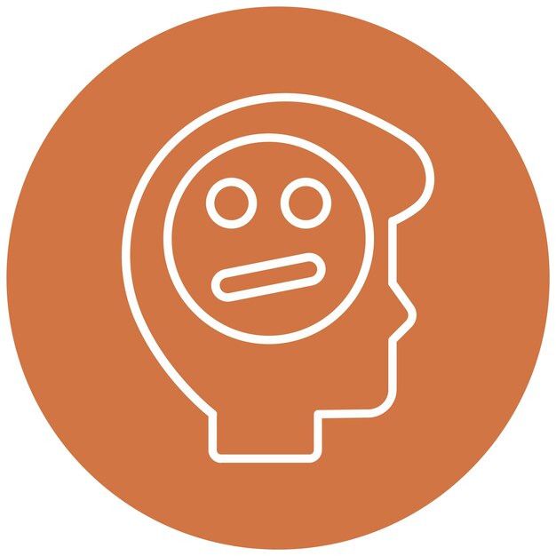 Diseño vectorial Estilo del icono Meh