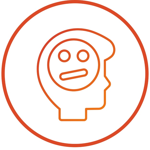 Diseño vectorial Estilo del icono Meh