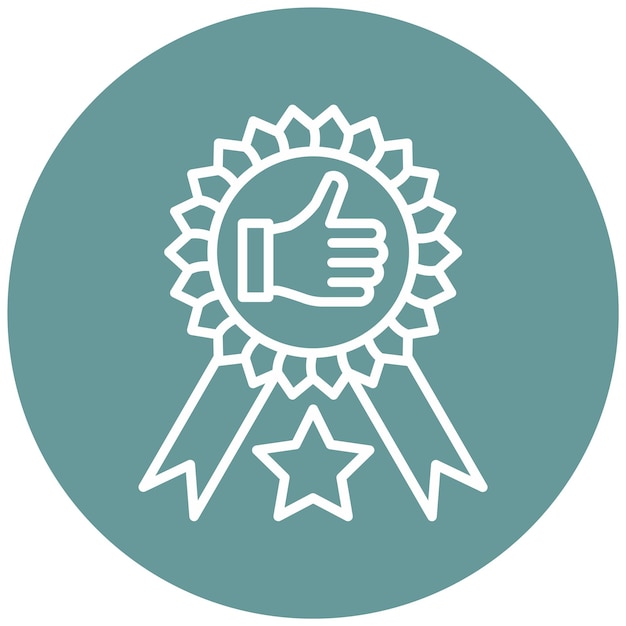 Diseño vectorial Estilo de icono mejor calificado