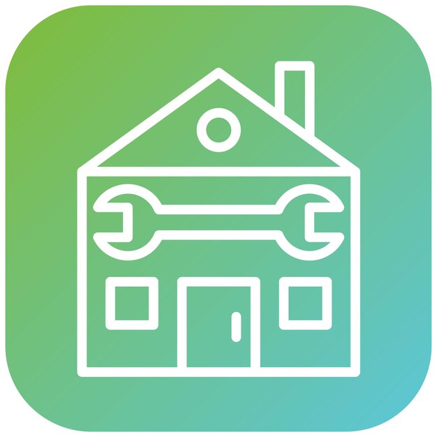 Diseño vectorial de estilo de icono de mejora del hogar