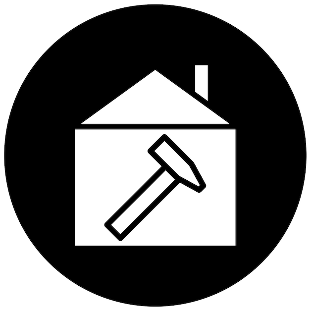 Diseño vectorial de estilo de icono de mejora del hogar