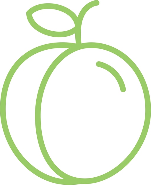 Diseño vectorial Estilo del icono de melocotón