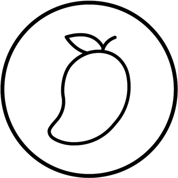 Diseño vectorial Estilo del icono de la melodía del mango