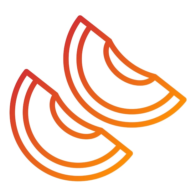 Diseño vectorial Estilo del icono del melón