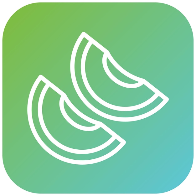 Diseño vectorial Estilo del icono del melón