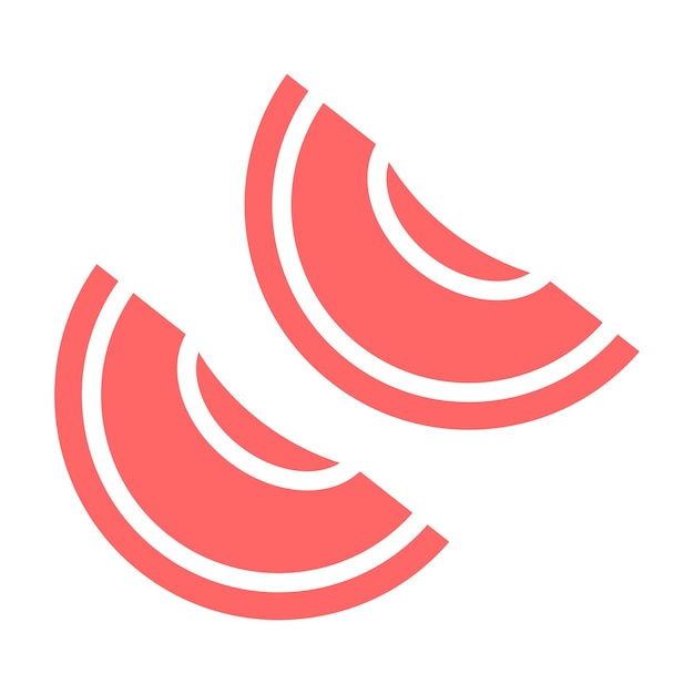 Diseño vectorial Estilo del icono del melón