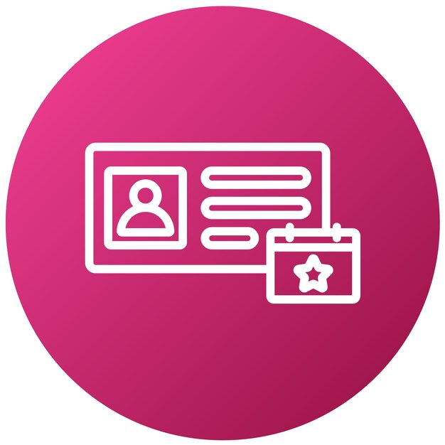 Diseño vectorial Estilo del icono de membresía mensual