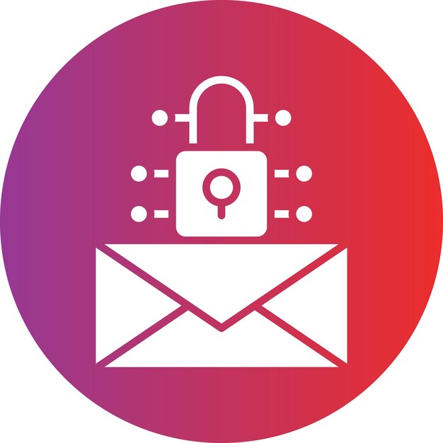 Diseño vectorial Estilo de icono de mensaje encriptado