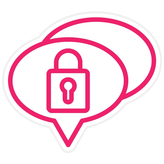 Diseño vectorial Estilo de icono de mensaje encriptado