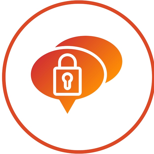 Diseño vectorial Estilo de icono de mensaje encriptado