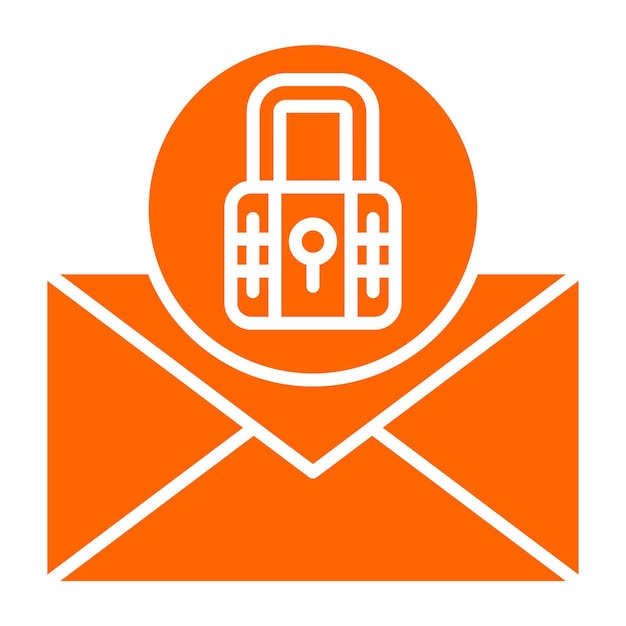 Diseño vectorial Estilo de icono de mensaje encriptado