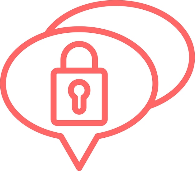 Diseño vectorial Estilo de icono de mensaje encriptado