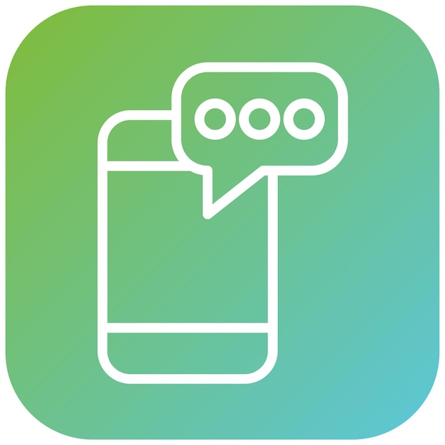 Diseño vectorial del estilo del icono de mensajería SMS