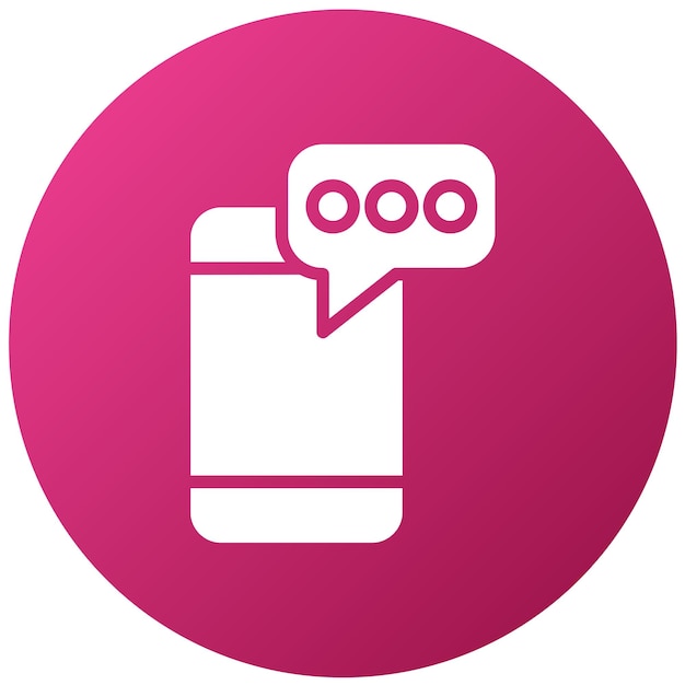 Diseño vectorial del estilo del icono de mensajería SMS