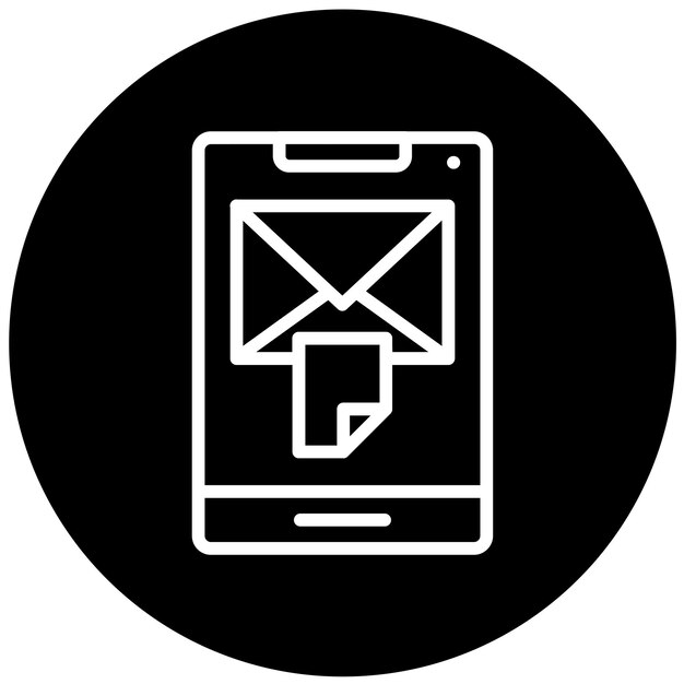 Diseño vectorial Estilo del icono de los mensajes de borrador