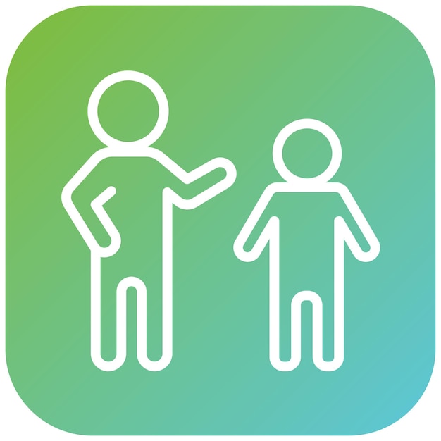 Diseño vectorial Estilo del icono de mentoría