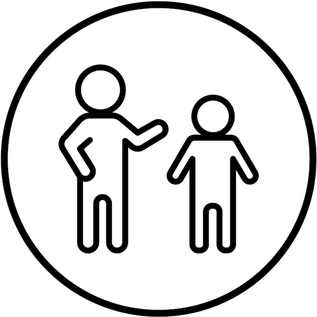Diseño vectorial Estilo del icono de mentoría