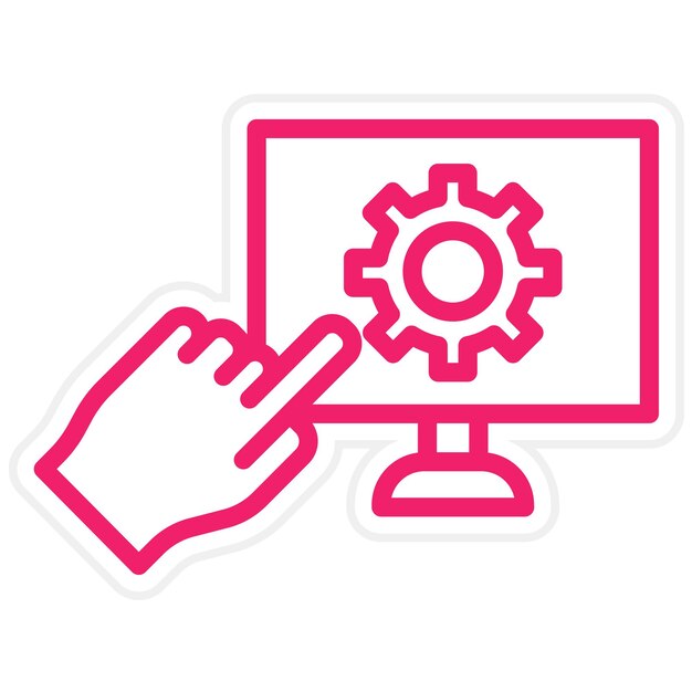Diseño vectorial Estilo del icono del menú de autoservicio