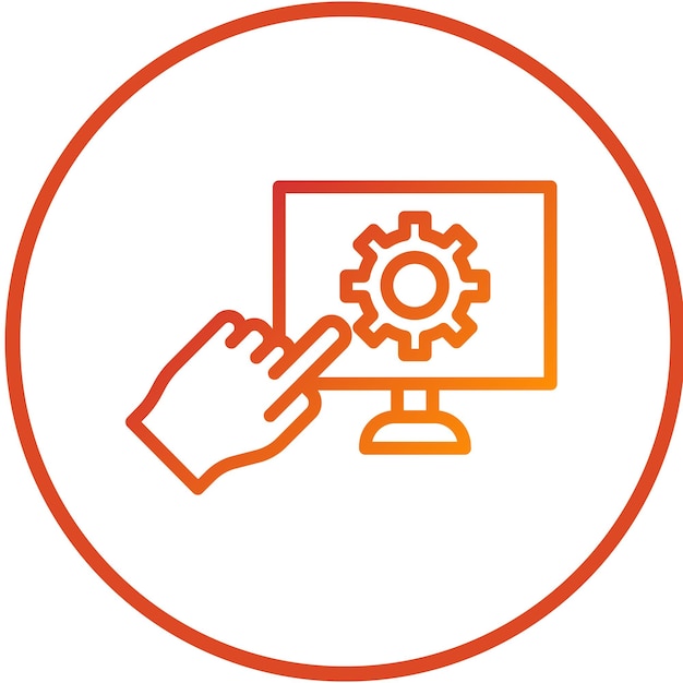 Diseño vectorial Estilo del icono del menú de autoservicio