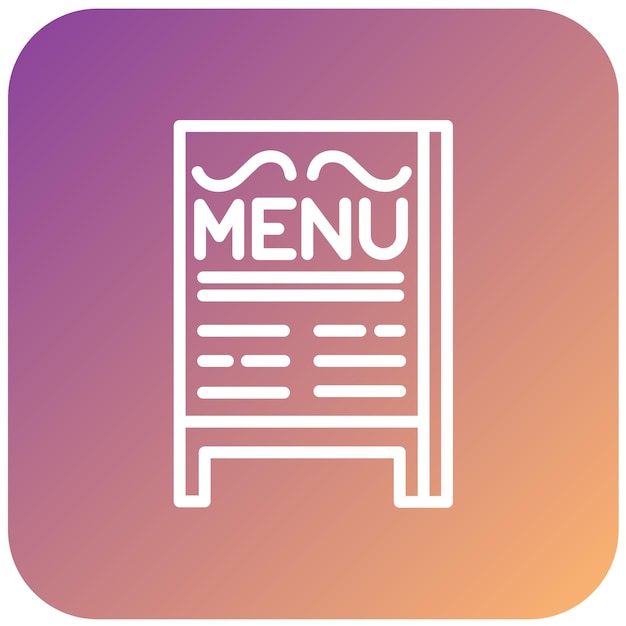 Diseño vectorial Estilo del icono del menú diario