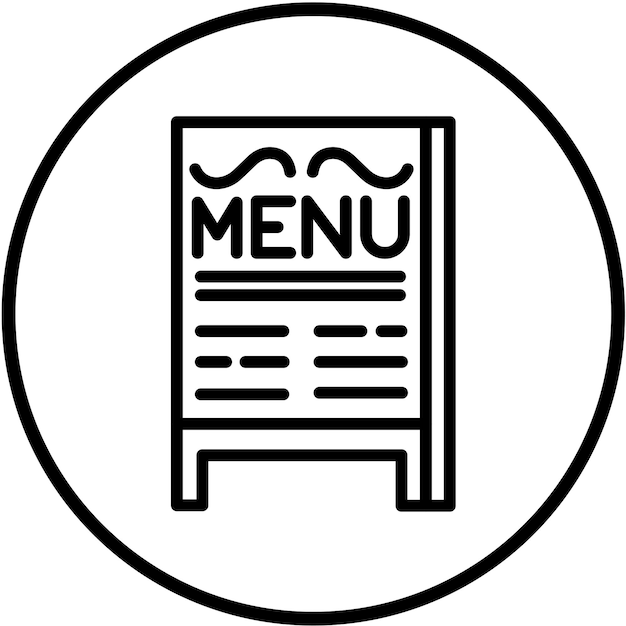 Diseño vectorial Estilo del icono del menú diario