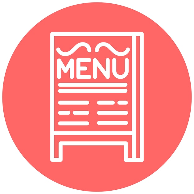 Diseño vectorial Estilo del icono del menú diario