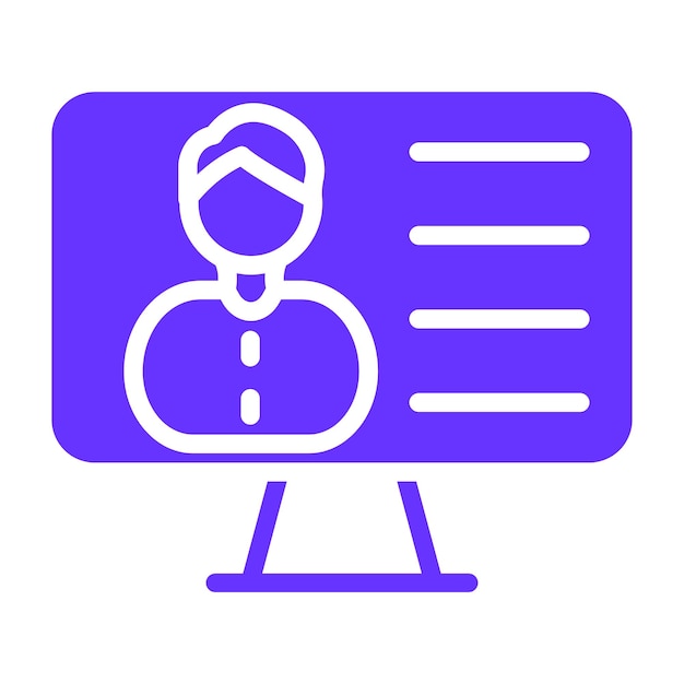 Diseño vectorial Estilo del icono del menú del usuario