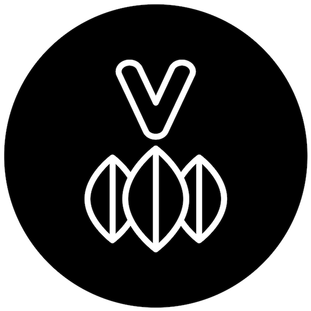 Diseño vectorial Estilo del icono del menú vegano