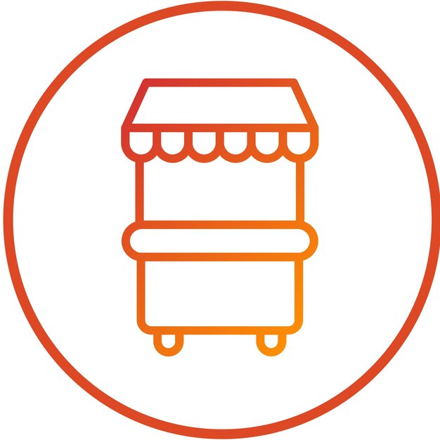 Diseño vectorial Estilo de icono del mercado callejero