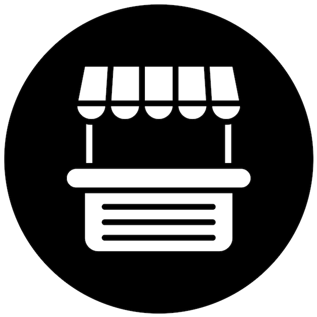 Diseño vectorial Estilo de icono del mercado callejero