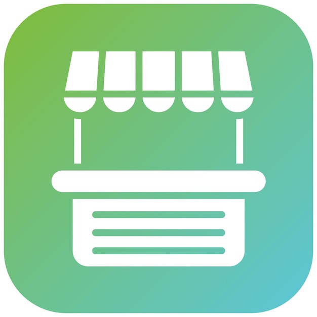 Diseño vectorial Estilo de icono del mercado callejero