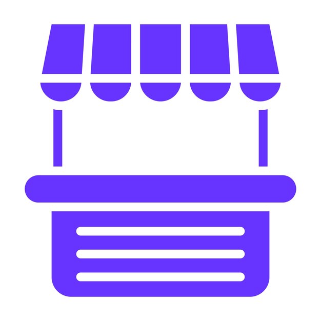 Diseño vectorial Estilo de icono del mercado callejero