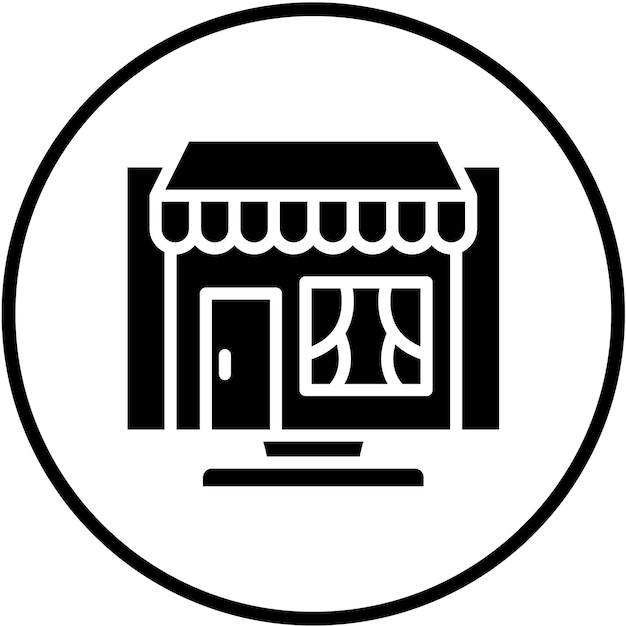 Diseño vectorial Estilo de icono de mercado electrónico