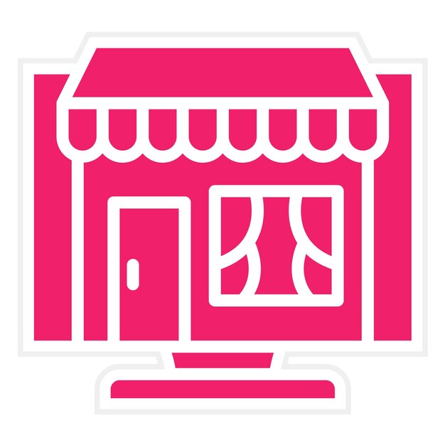 Diseño vectorial Estilo de icono de mercado electrónico