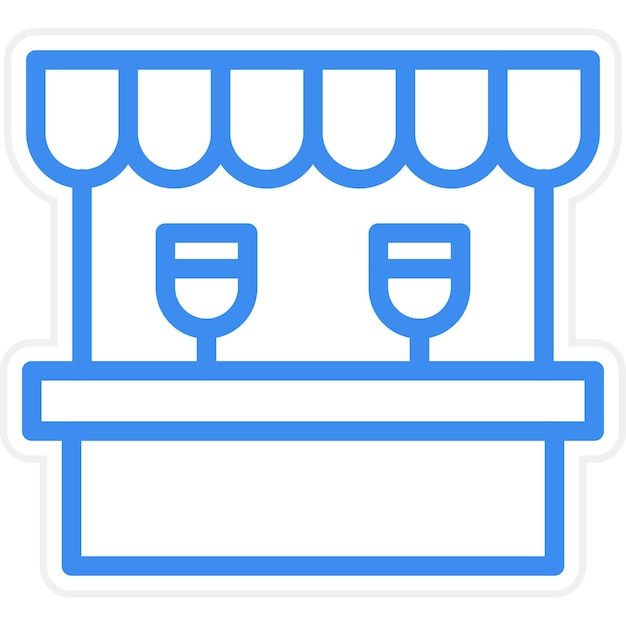 Diseño vectorial Estilo de icono del mercado libre