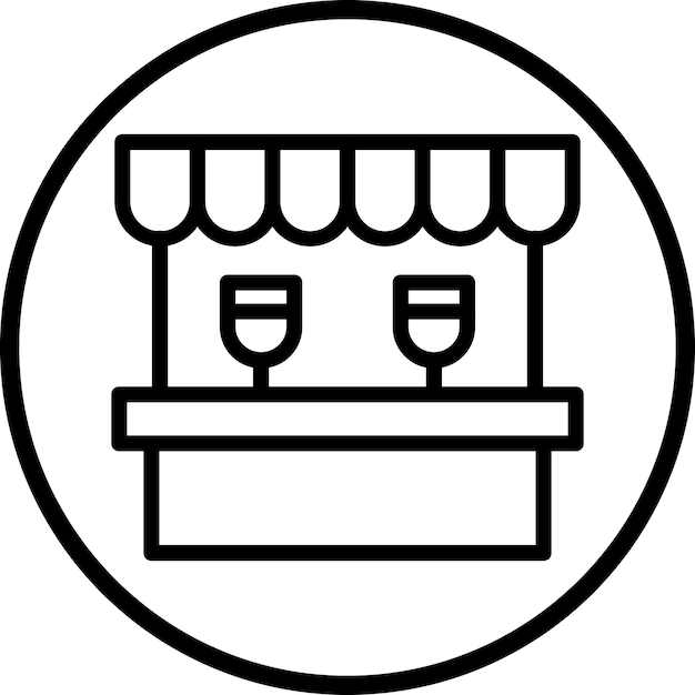 Diseño vectorial Estilo de icono del mercado libre