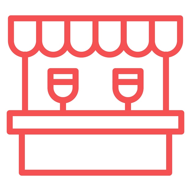 Diseño vectorial Estilo de icono del mercado libre