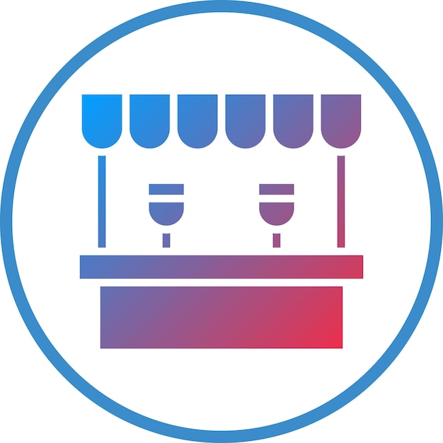 Diseño vectorial Estilo de icono del mercado libre