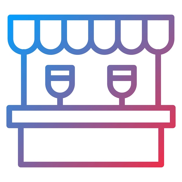 Diseño vectorial Estilo de icono del mercado libre