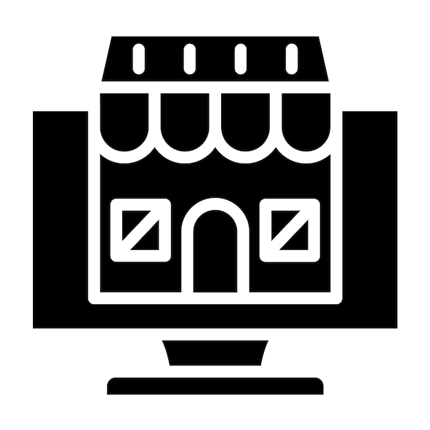 Diseño vectorial Estilo de icono del mercado en línea