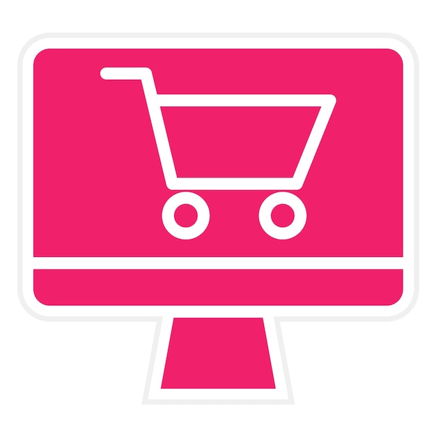 Diseño vectorial Estilo de icono del mercado en línea